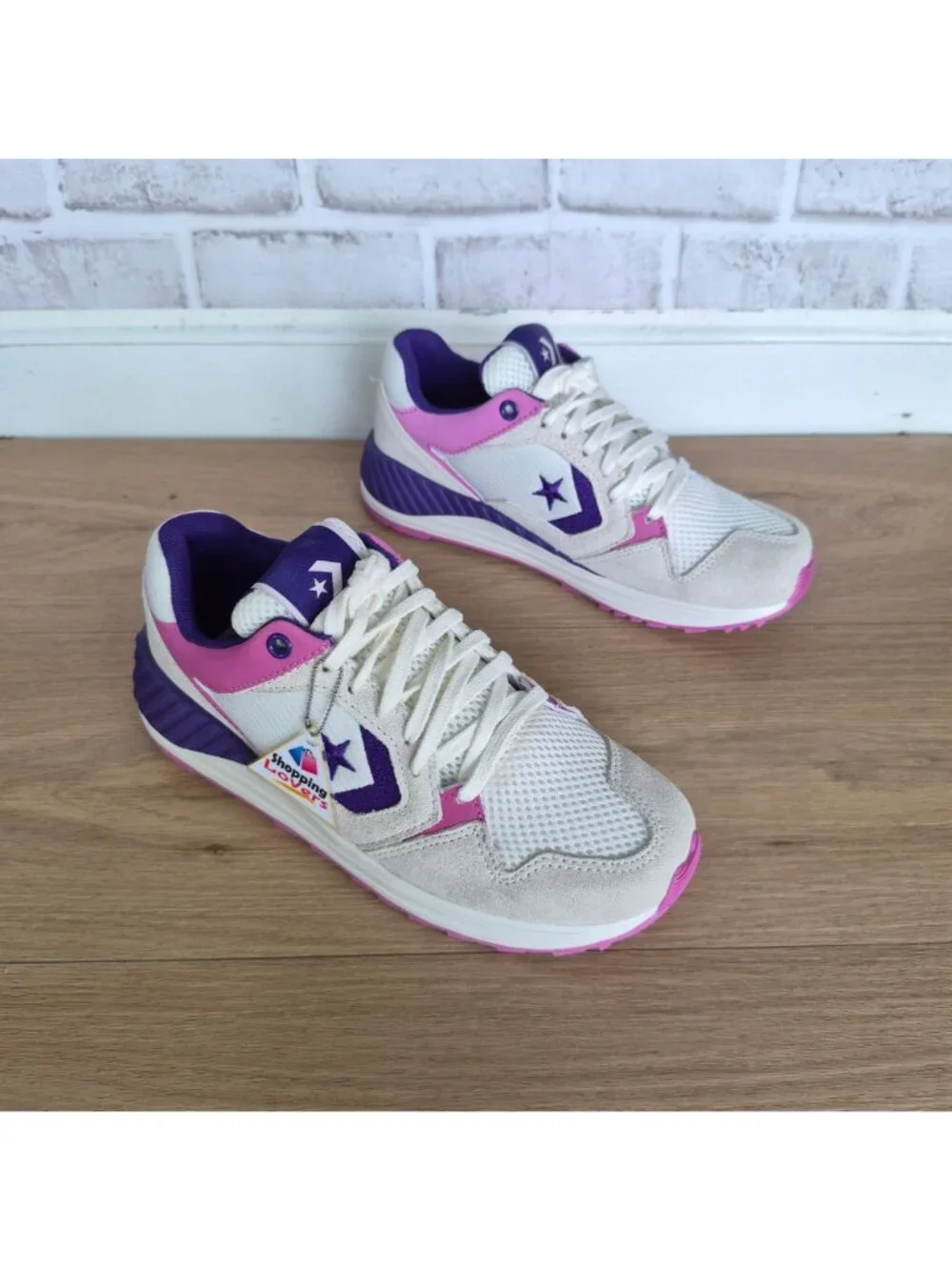 ⭐Converse Wave Trainer OX Vintage Low 8 Mens shoes Sneaker White Purple A13463C